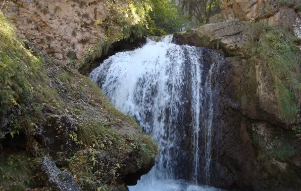 Stones, waterfall, rocky place