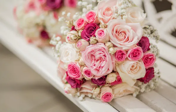 Picture flowers, roses, bouquet, pink, flowers, bouquet, roses