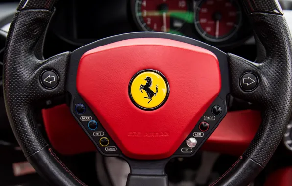 Ferrari, logo, Ferrari Enzo, Enzo, steering wheel