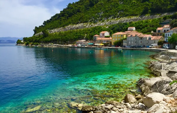 Picture Mlet, the city, lake, Croatia, Mljet National Park
