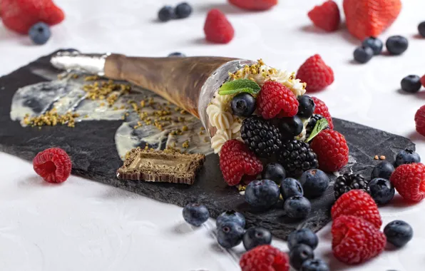 Berries, raspberry, BlackBerry, horn, blueberries