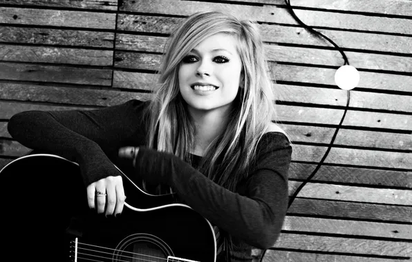 Picture guitar, singer, Avril lavigne