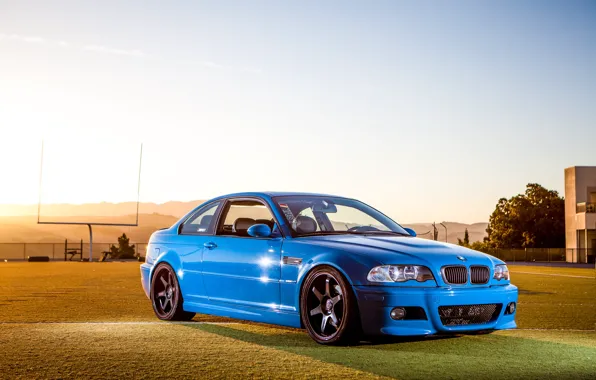 Picture the sky, blue, reflection, black, bmw, BMW, drives, blue