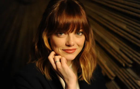 Pose, smile, portrait, actress, brown hair, beauty, Emma Stone, Emma Stone