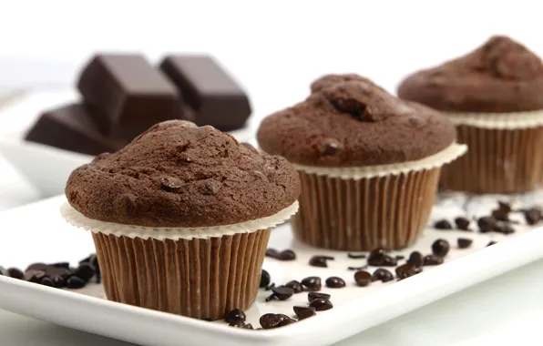 Chocolate, cakes, sweet, cupcakes