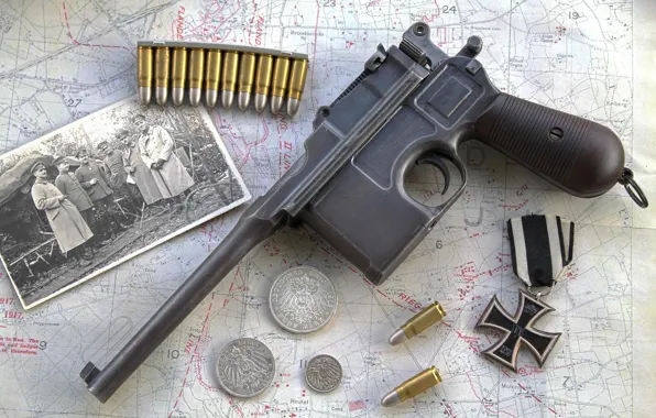 Photo, gun, weapons, cross, iron, "Mauser", store, Mauser C96