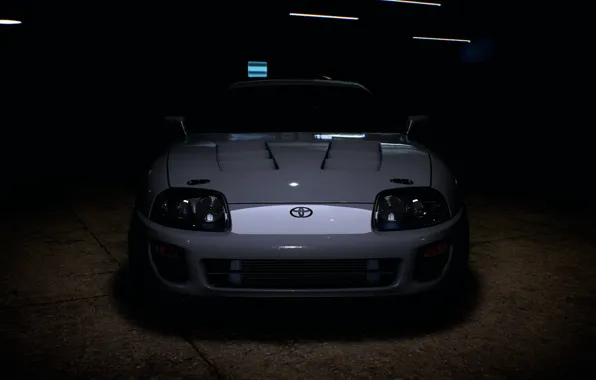 Supra, supercar, racecar, garage, japoneese, grey car