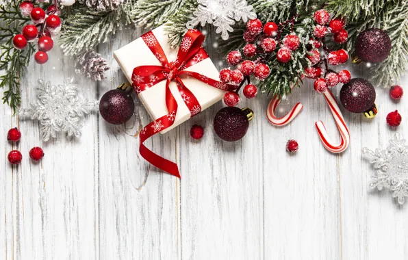 Picture decoration, snowflakes, balls, Christmas, New year, new year, Christmas, balls