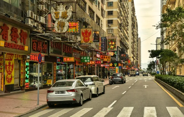 Road, machine, street, home, China, Macao