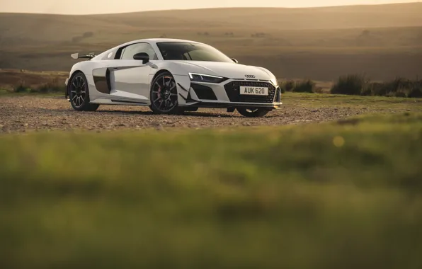 Car, Audi, white, R8, Audi R8 Coupe V10 GT RWD