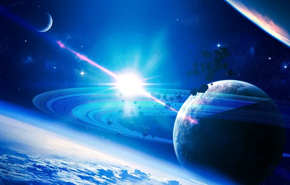 Picture stars, light, the universe, planet