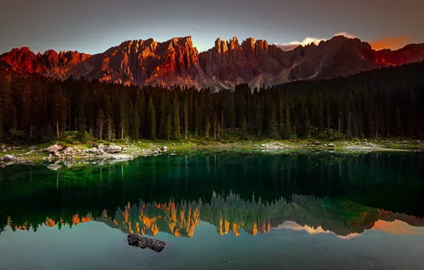 Italy, Trentino-Alto Adige, Nova Levante, Reflecting