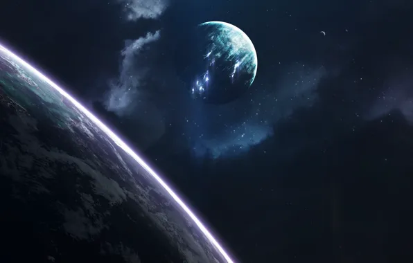 Stars, Planet, Space, Nebula, Planet, Planets, Art, Stars