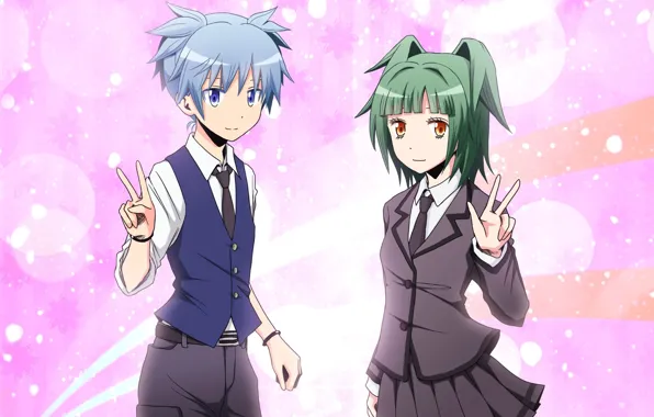 Girl, anime, art, Ansatsu Kyoushitsu, the class assassins, Nagisa