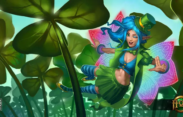 Picture wings, girl, Heroes of Newerth, Nymphora, Luckphora