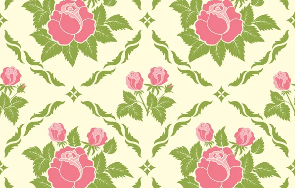 Picture background, pattern, roses, texture, rosebuds
