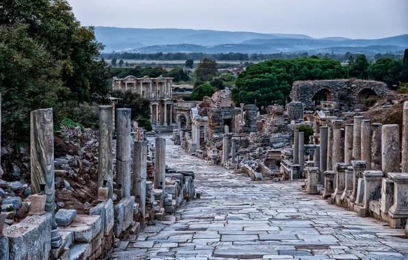 The ruins, ruins, Turkey, column, Selcuk, the province of Izmir