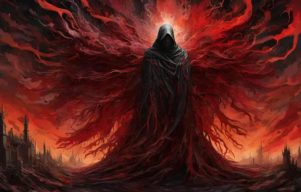 Death, fantasy, hood, cloak