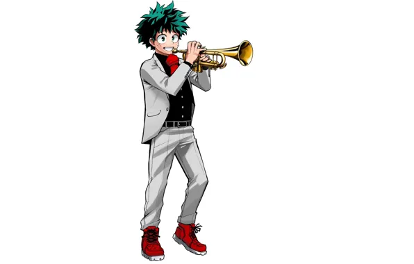 Trumpet, Boku no Hero Academy, Izuku Midoriya, Official Art, Kohei Horikoshi