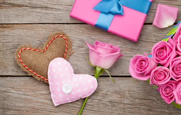 Love, flowers, gift, romance, heart, roses, bouquet, love
