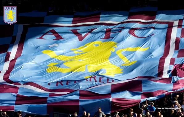 Wallpaper, sport, logo, stadium, football, fans, Aston Villa FC, Villa Park