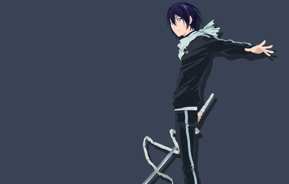 Picture background, vector, art, guy, A Homeless God, Noragami, Yato