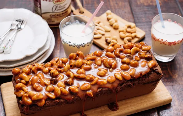Picture chocolate, nuts, cakes