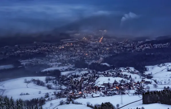 Switzerland, Fog, Zurich Oberland