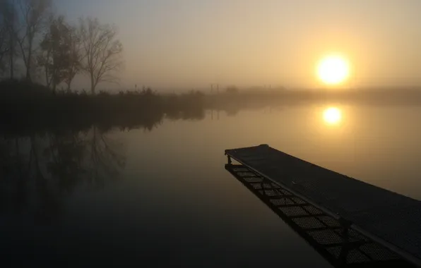 Picture water, the sun, light, lake, mood, landscapes, silence, morning