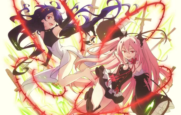 Girls, Owari no Seraph, The last Seraphim, Krul, Shuramaru