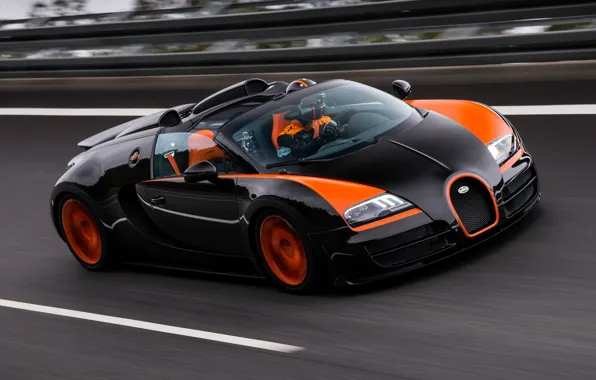 Bugatti, Bugatti, Veyron, Veyron, supercar, racing track, the front, hypercar