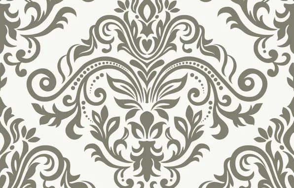 Flowers, pattern, vector, texture, ornament, with, vintage, pattern