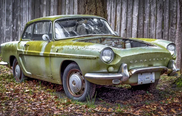 Old, rusty, car, Renault Caravelle