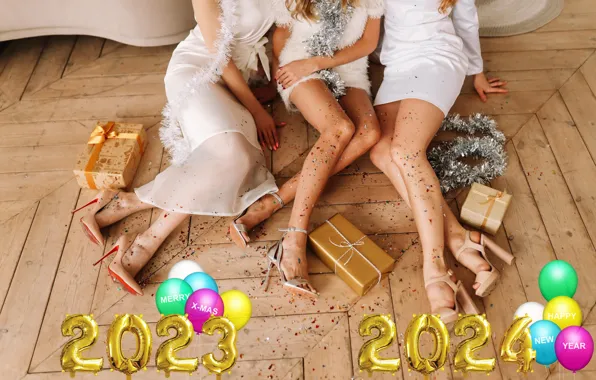 Girl, party, dress, merry christmas, happy new yaer, 2024 new year, 2023 christmas