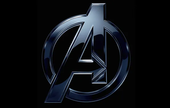 Fiction, logo, black background, comic, MARVEL, The Avengers, The Avengers