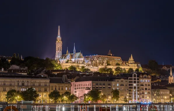 Picture night, lights, Hungary, Budapest, Budapest