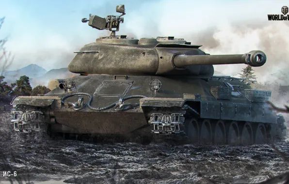 Picture dirt, tank, World of Tanks, Is-6, Wargaming net