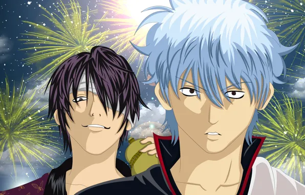 Guys, fireworks, Gintama, Gintama