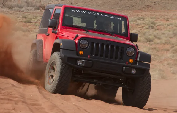 Sand, machine, Concept, jeep, the concept, the front, Slim, Wrangler