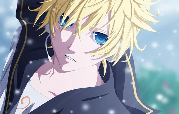 Face, art, guy, vocaloid, kagamine len, sailor, sebauchihaotaku