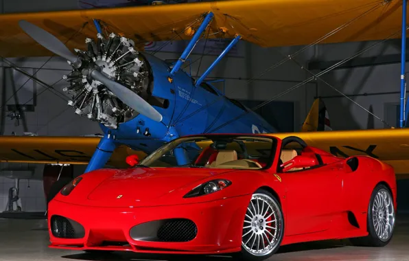 The plane, Hangar, Ferrari