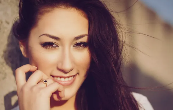 Wallpaper eyes, girl, smile, beauty images for desktop, section девушки ...