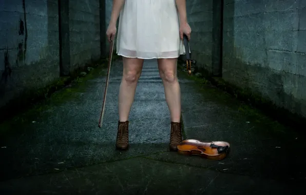 Girl, music, violin