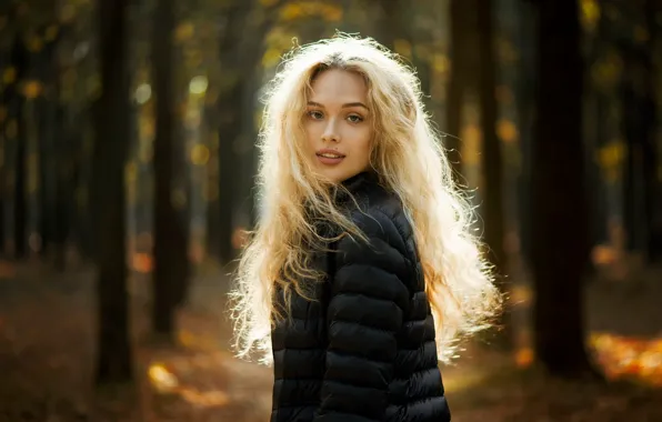 Nature, Elena, sunlight, natural light, autumn portrait