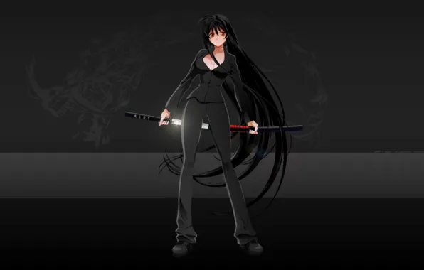 Girl, dragon, sword