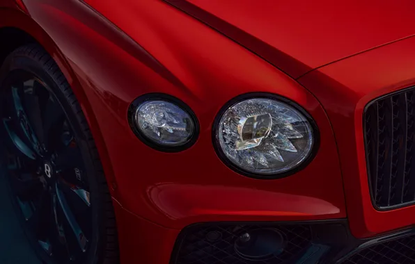 Bentley, headlight, Flying Spur, 2020, V8, 2021, Flying Spur V8