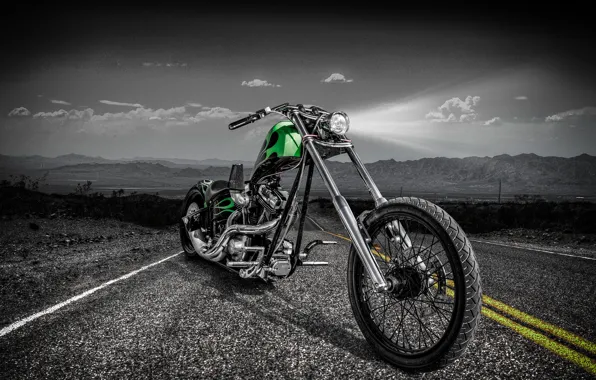 Picture road, design, style, motorcycle, bike, chopper