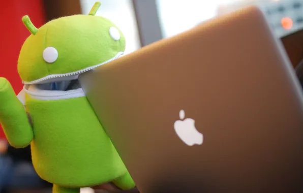 Picture green, apple, robot, notebook, air, ANDROID, ios, os android