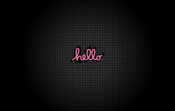 Background, the inscription, black, minimalism, Hello