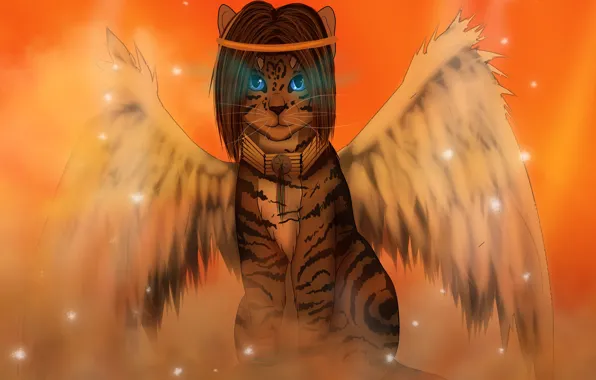 Picture wings, art, fabulous animal